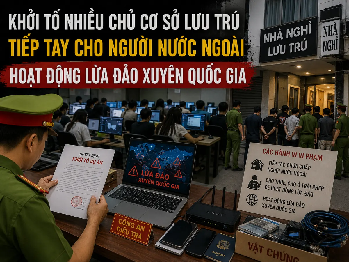 Ảnh minh họa vụ cơ sở lưu trú tiếp tay cho hoạt động lừa đảo xuyên quốc gia