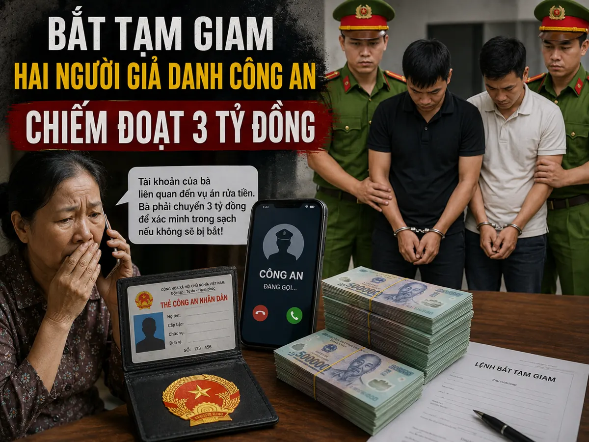 Ảnh minh họa vụ giả danh công an để chiếm đoạt tiền